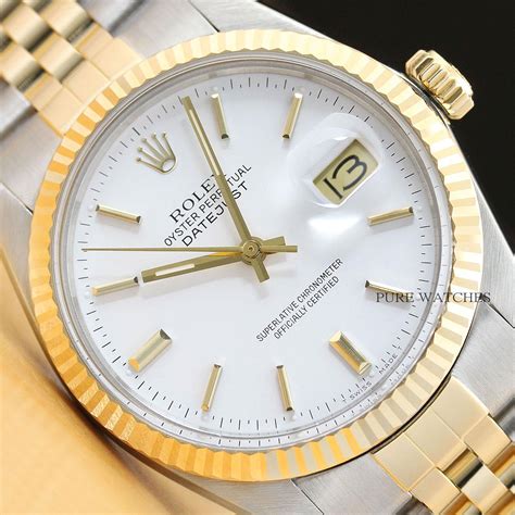 rolex stainless-steel and 14k yellow gold datejust|rolex datejust 18k gold men's.